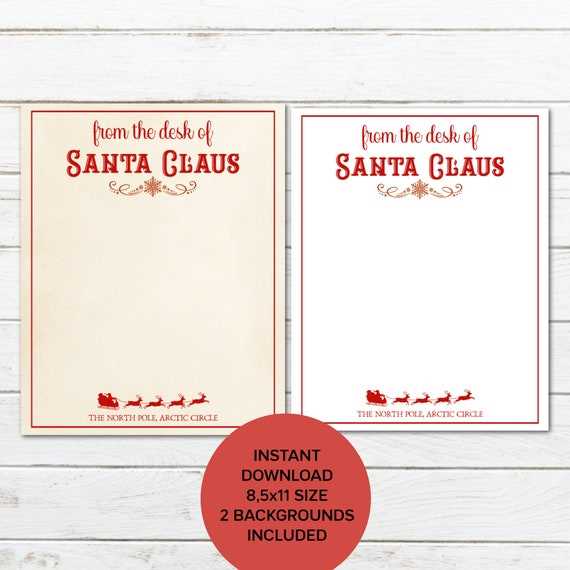 santa claus stationary free printable