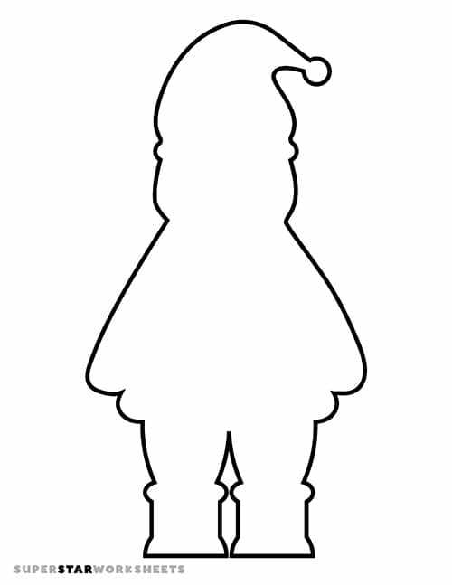 santa outlines printable santa outlines printable