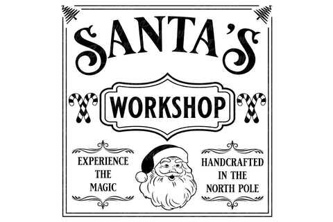 santas workshop printable sign santas workshop printable sign