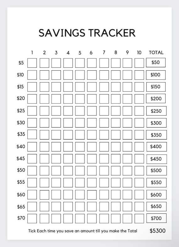 savings chart printable savings chart printable