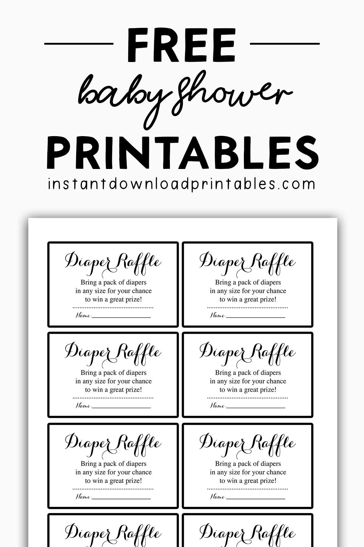 free diaper raffle tickets printable free diaper raffle tickets printable