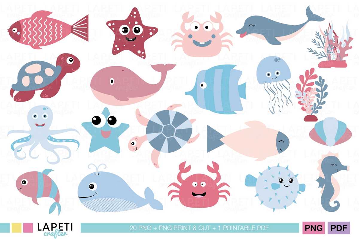 cut out printable sea creatures