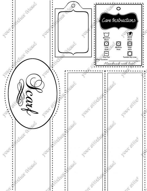 scarf template printable