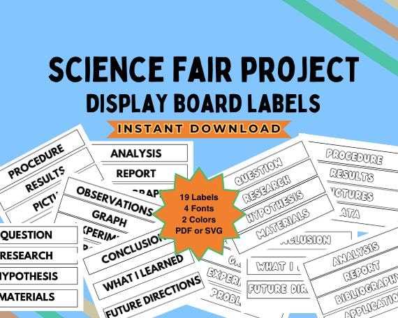 science project labels printable science project labels printable
