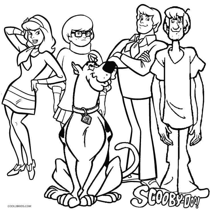 scooby doo coloring pages printable free