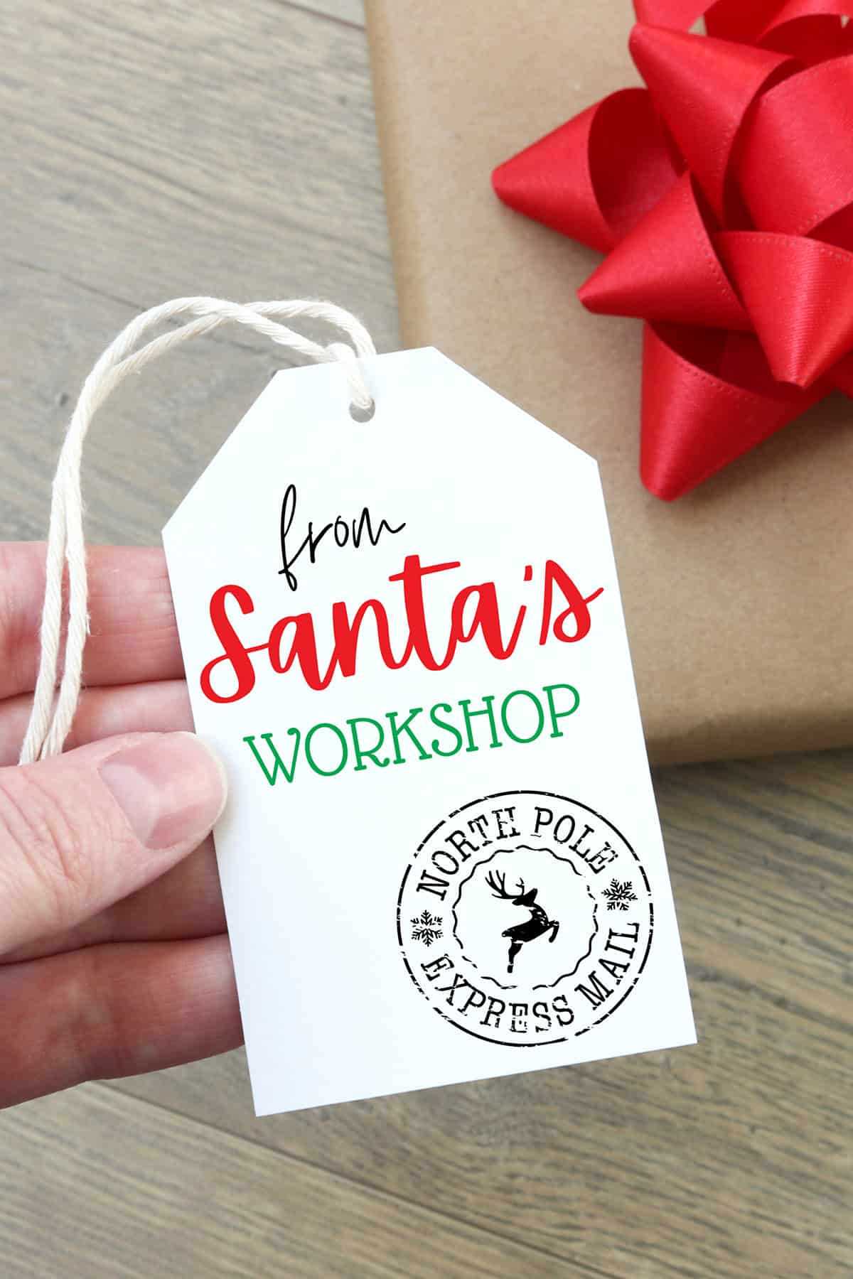 printable santa present tags