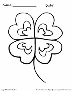 shamrock coloring pages printable shamrock coloring pages printable