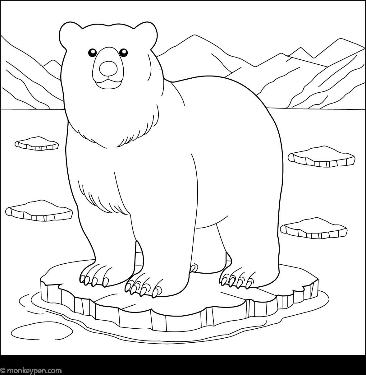 printable polar bear printable polar bear