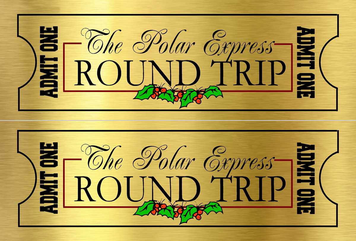 printable golden ticket for polar express