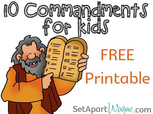 the 10 commandments printable the 10 commandments printable