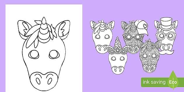 unicorn mask printable unicorn mask printable