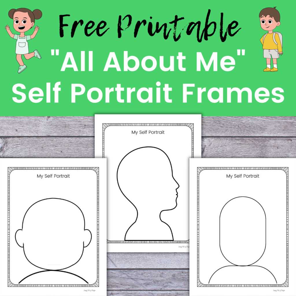 self portrait template free printable