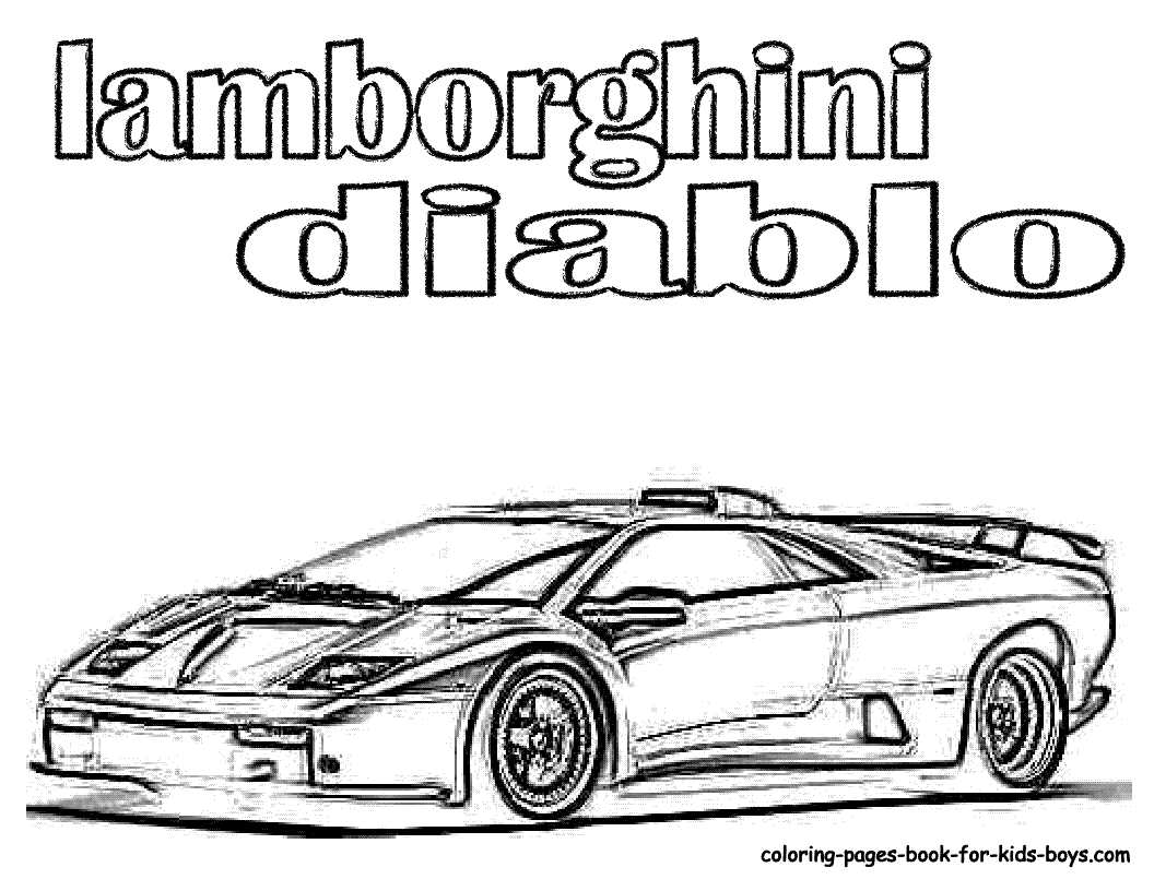 printable lamborghini coloring pages