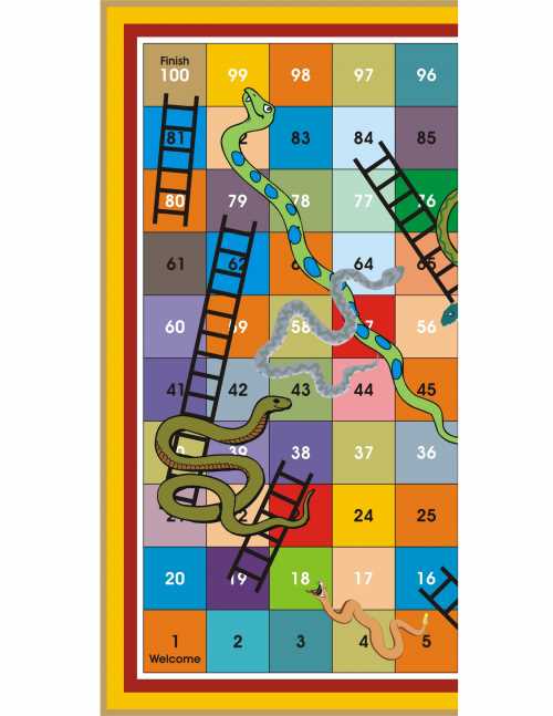 snake and ladder game printable