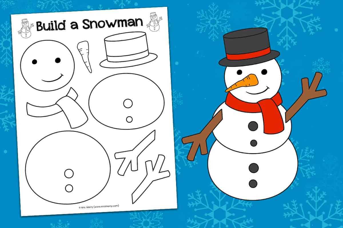 snowman template free printable