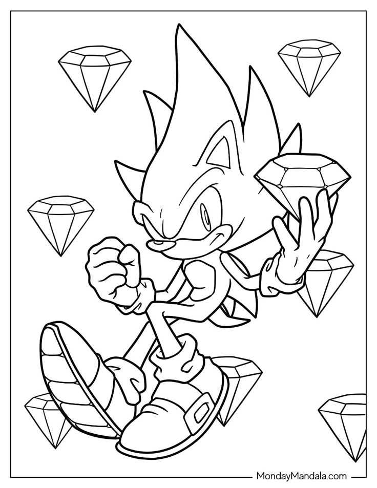 sonic coloring page printable sonic coloring page printable