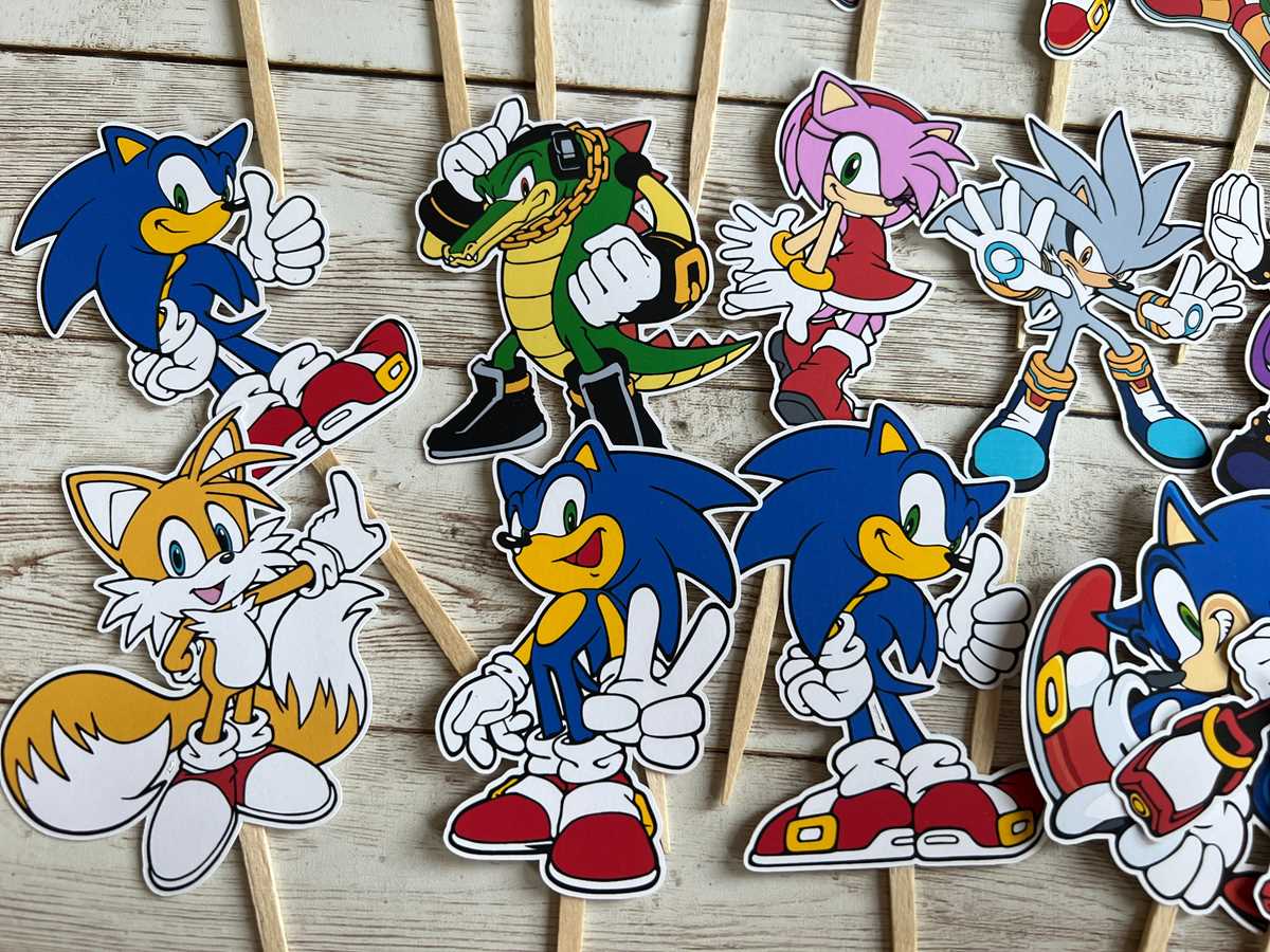sonic cupcake toppers printable