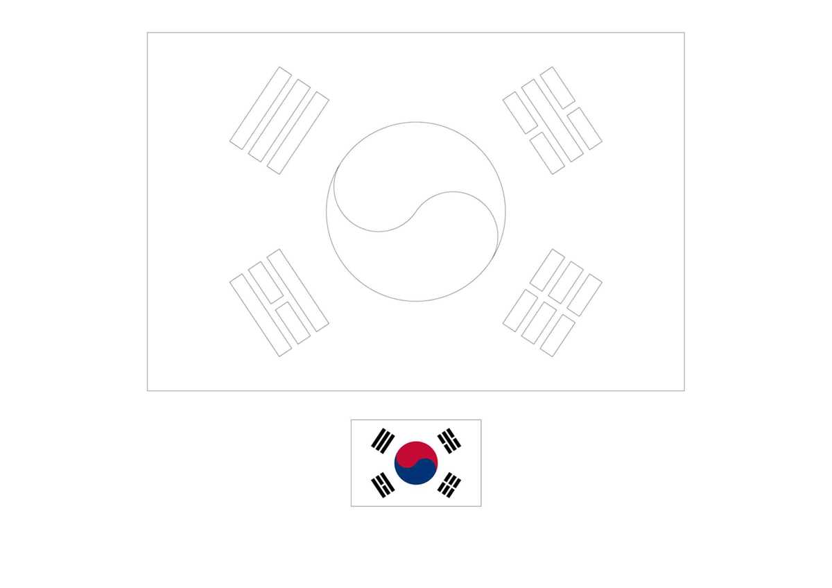south korea flag printable