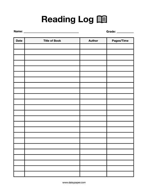 free printable reading log for adults free printable reading log for adults
