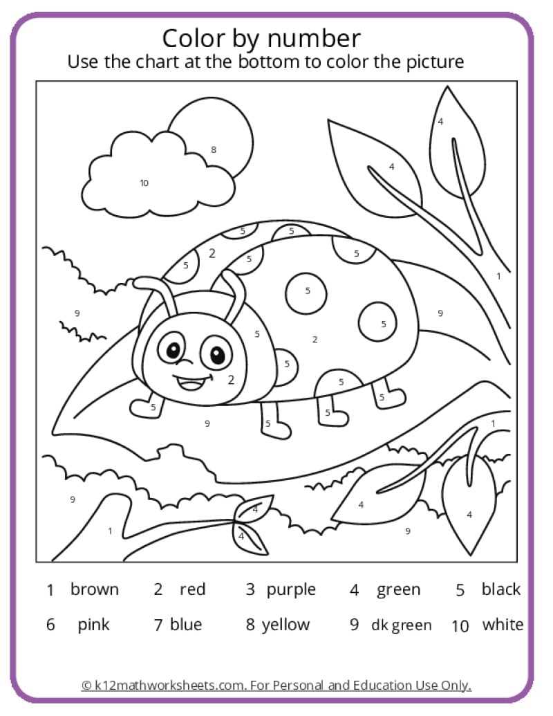 spring color by number printable