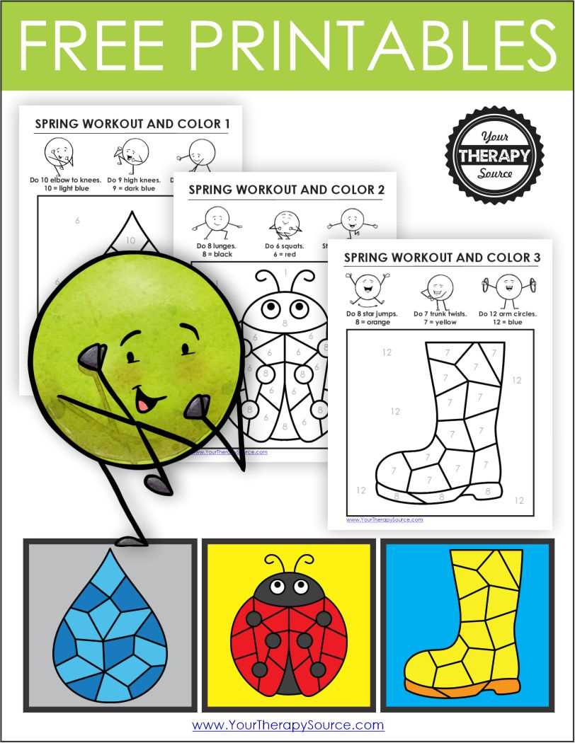 spring color by number printable