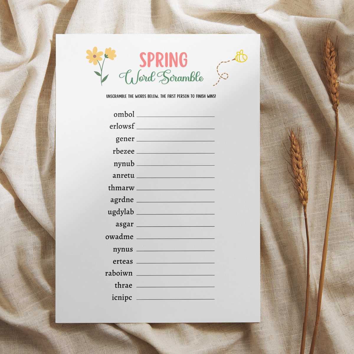 spring trivia for seniors printable