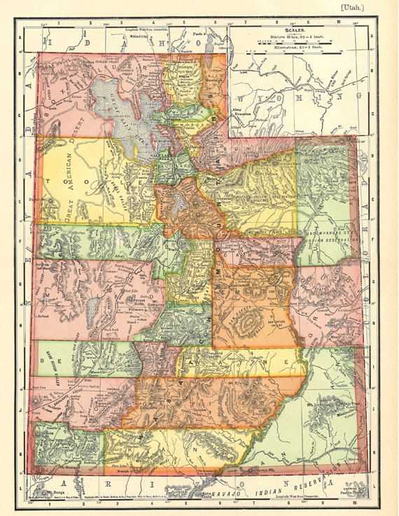 printable map of utah printable map of utah