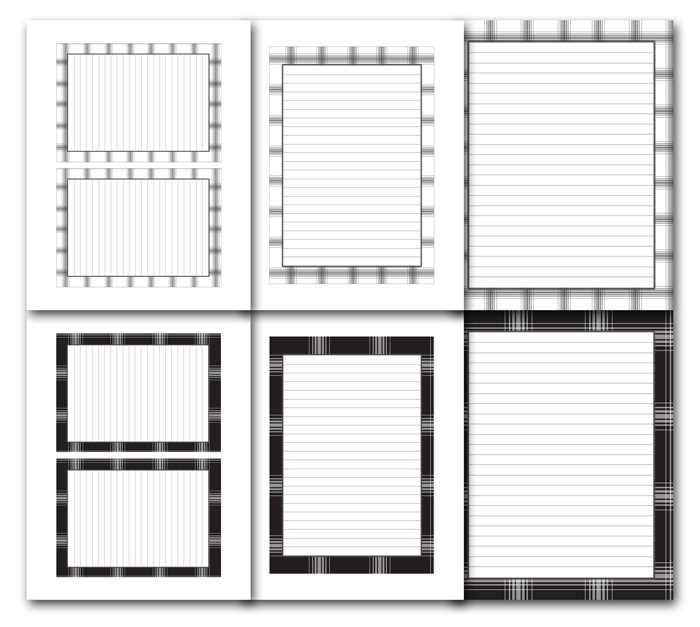 stationery template printable