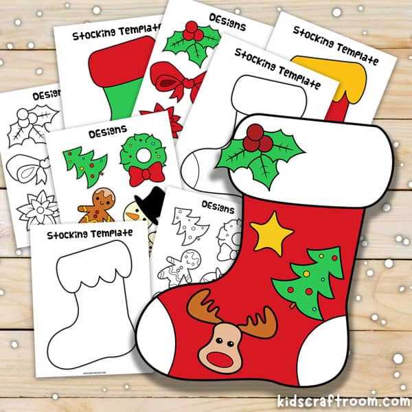 stocking coloring page printable stocking coloring page printable