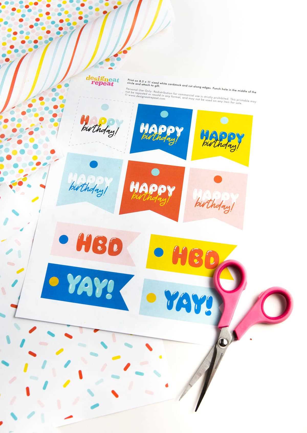 printable birthday labels free
