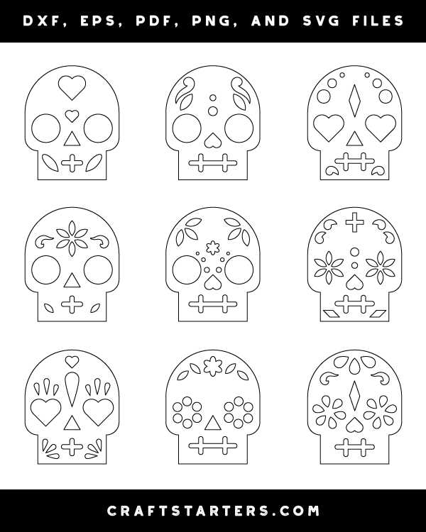 sugar skull template printable