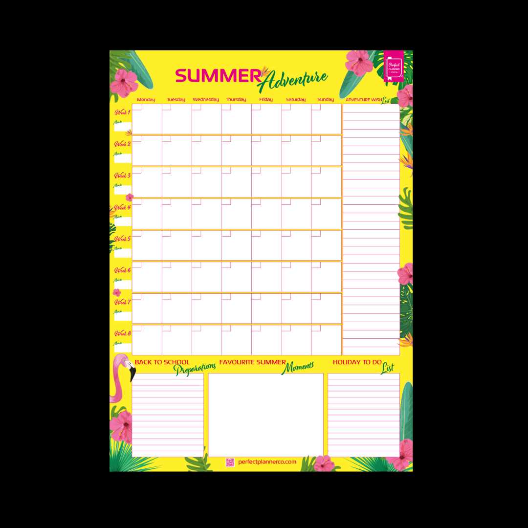 summer planner printable summer planner printable