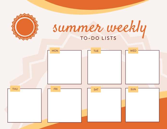 summer planner printable summer planner printable