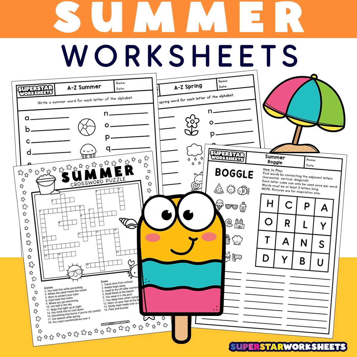 summer printable worksheets summer printable worksheets