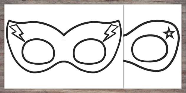super hero mask template printable