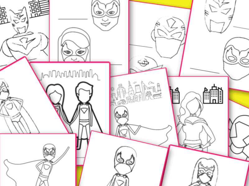 superhero coloring page printable