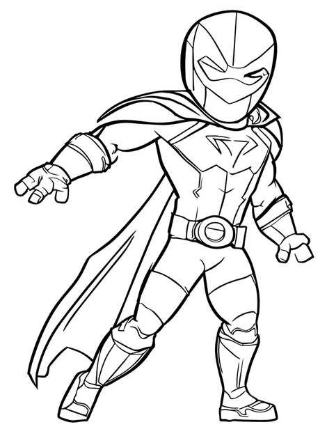 superhero coloring page printable
