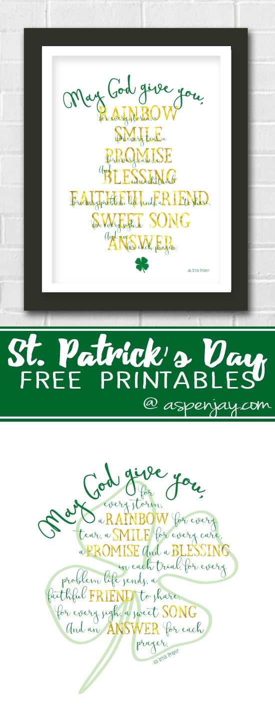 free printable irish blessing