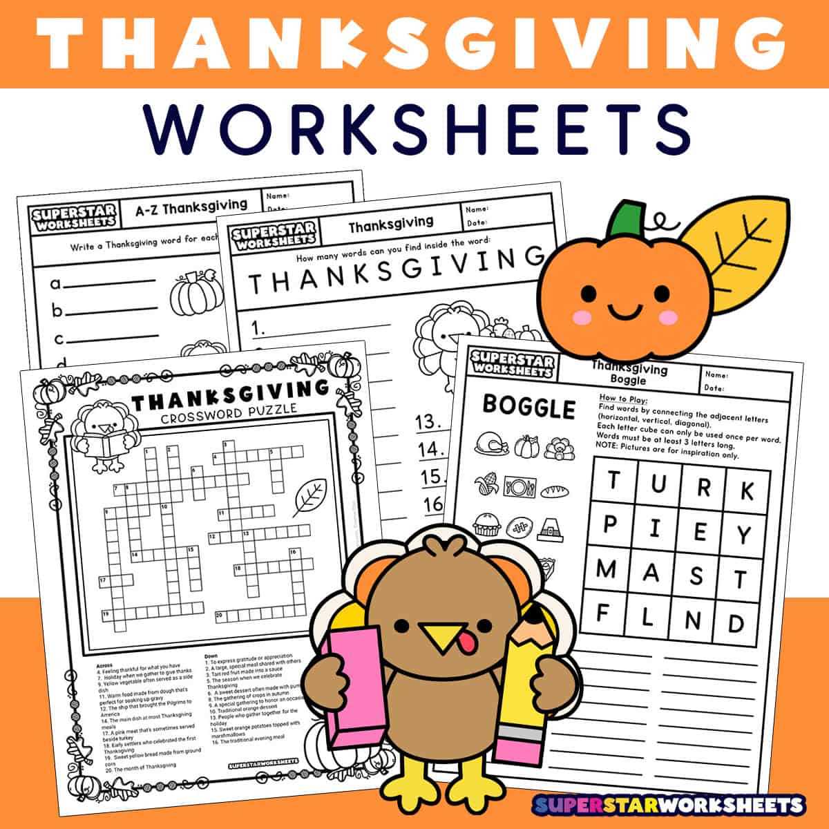 preschool thanksgiving printables free