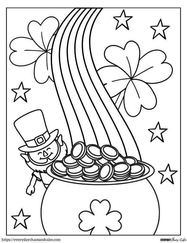 st patricks day free printable coloring pages