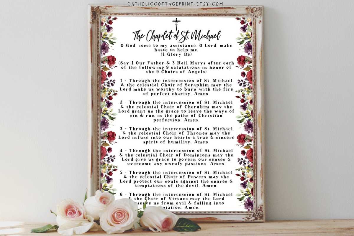 printable st michael chaplet printable st michael chaplet
