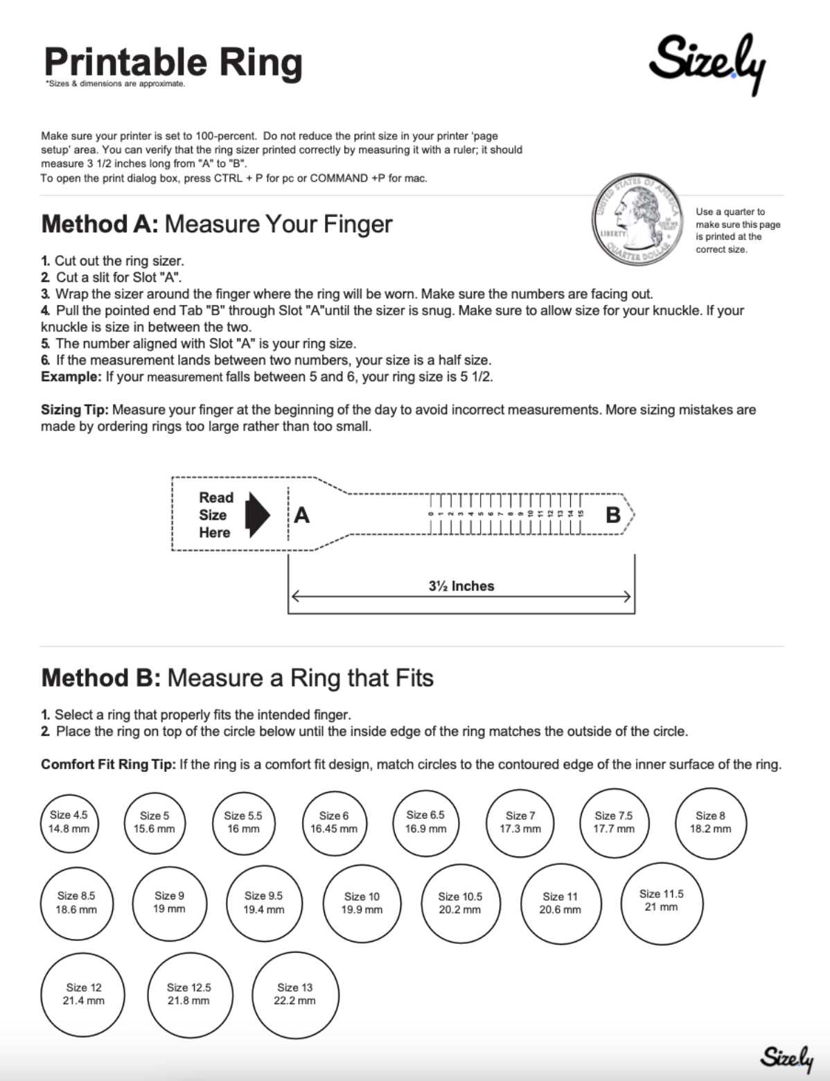 printable ring sizer free