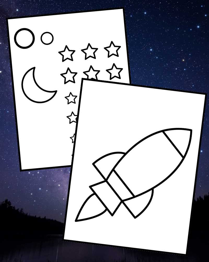 blank printable rocket template