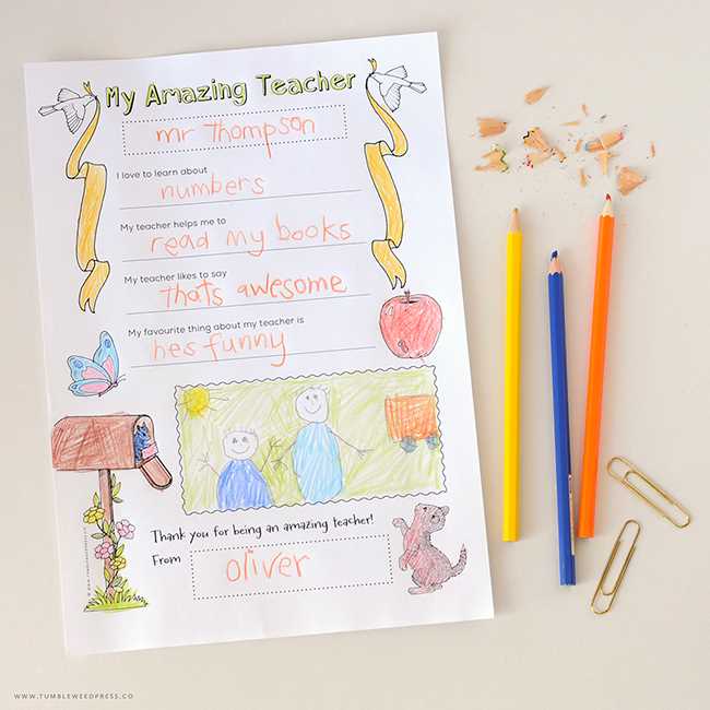 teacher appreciation note printable