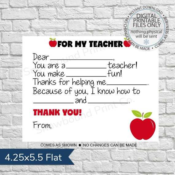 teacher printable thank you cards teacher printable thank you cards
