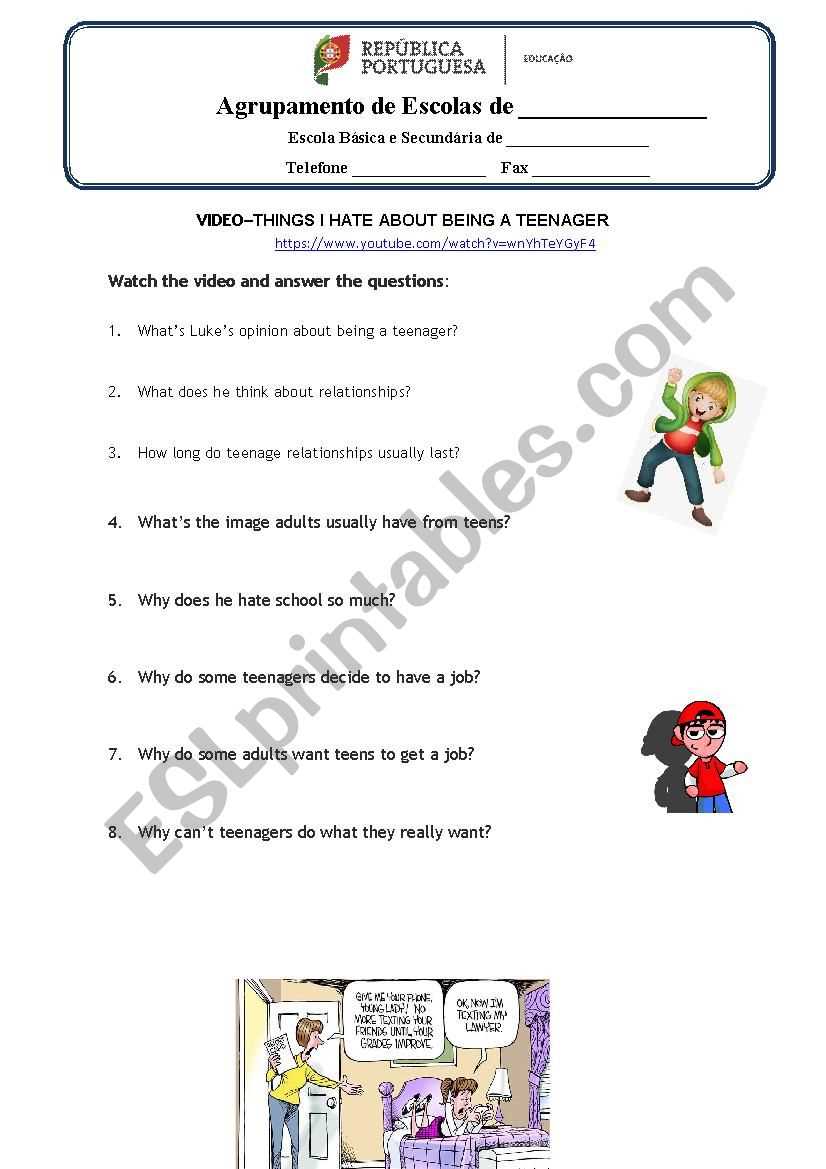 teenage printable activities