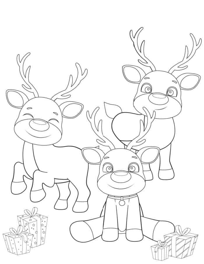 free printable reindeer coloring pages