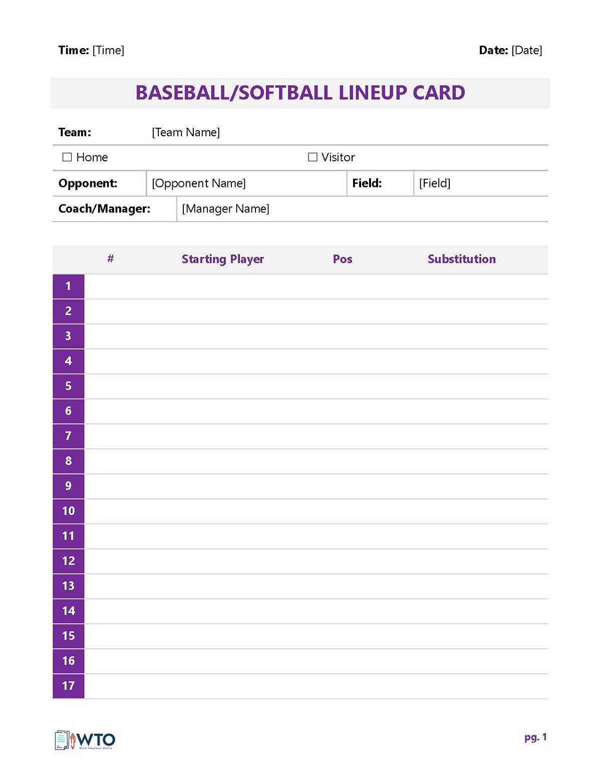printable free baseball lineup card template excel printable free baseball lineup card template excel