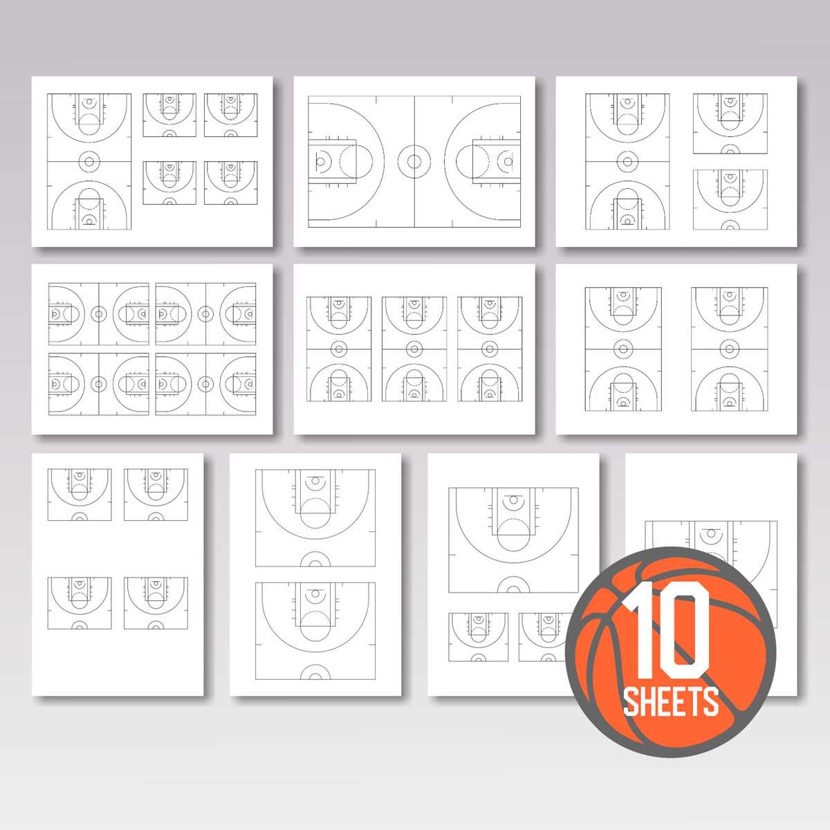 printable half court basketball