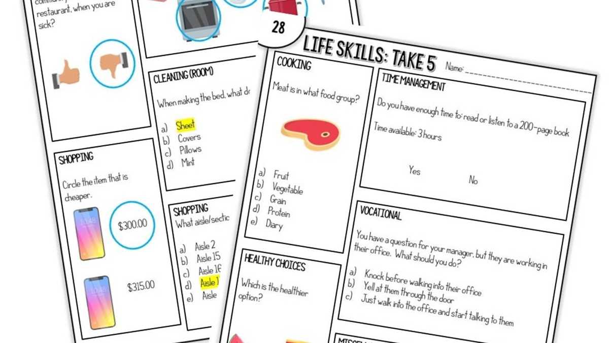 printable life skills activities printable life skills activities